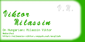 viktor milassin business card